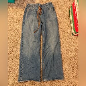 Abercrombie & Fitch Medium Blue High-Rise 90's Relaxed Jeans